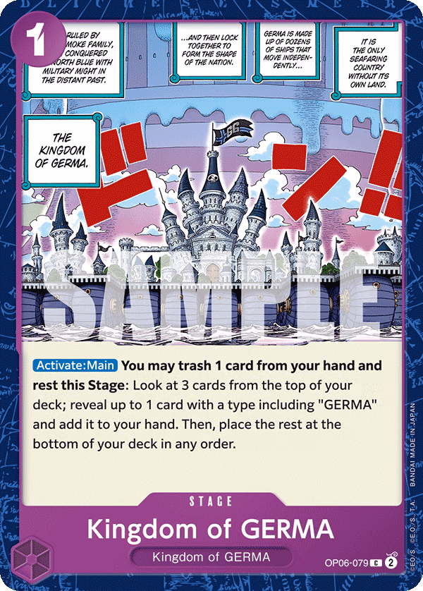 Kingdom of GERMA One Piece card (OP06-079, Wings of the Captain)