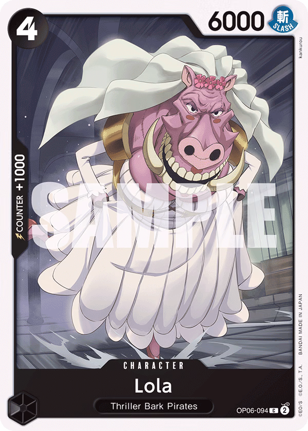 Lola One Piece card (OP06-094, Wings of the Captain)