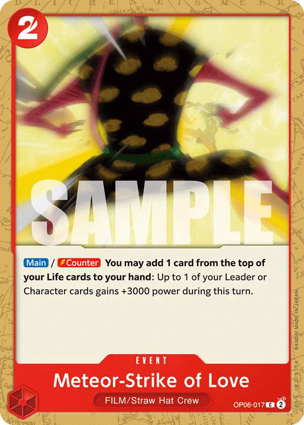 Meteor-Strike of Love One Piece card (OP06-017, Wings of the Captain)
