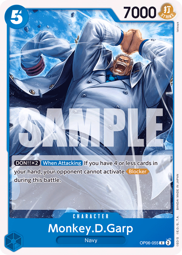 Monkey.D.Garp One Piece card (OP06-055, Wings of the Captain)