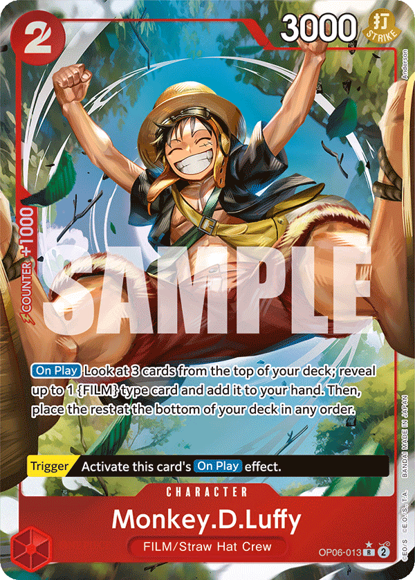 Monkey.D.Luffy (Alternate Art) One Piece card (OP06-013, Wings of the Captain)