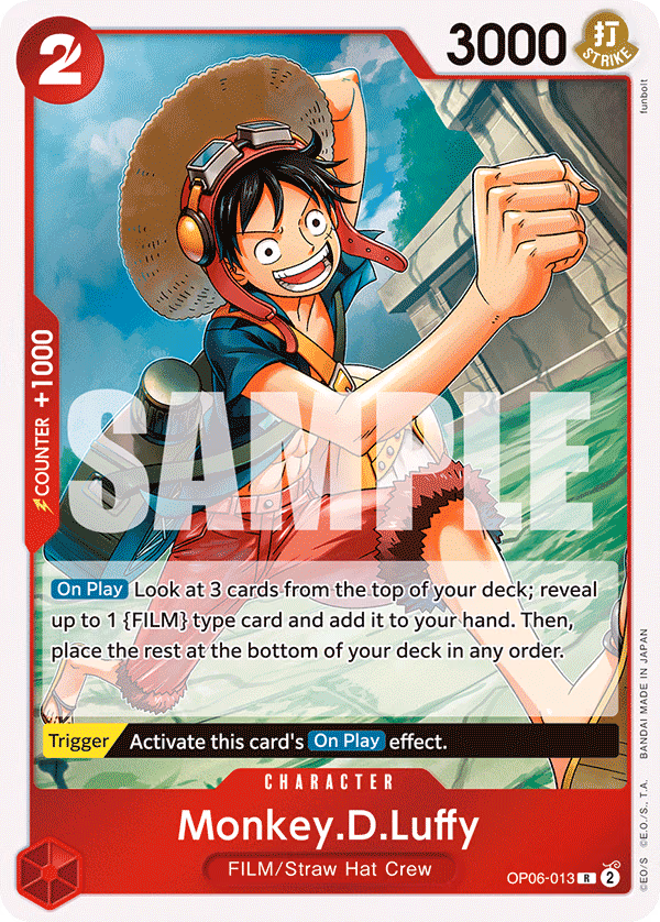 Monkey.D.Luffy One Piece card (OP06-013, Wings of the Captain)