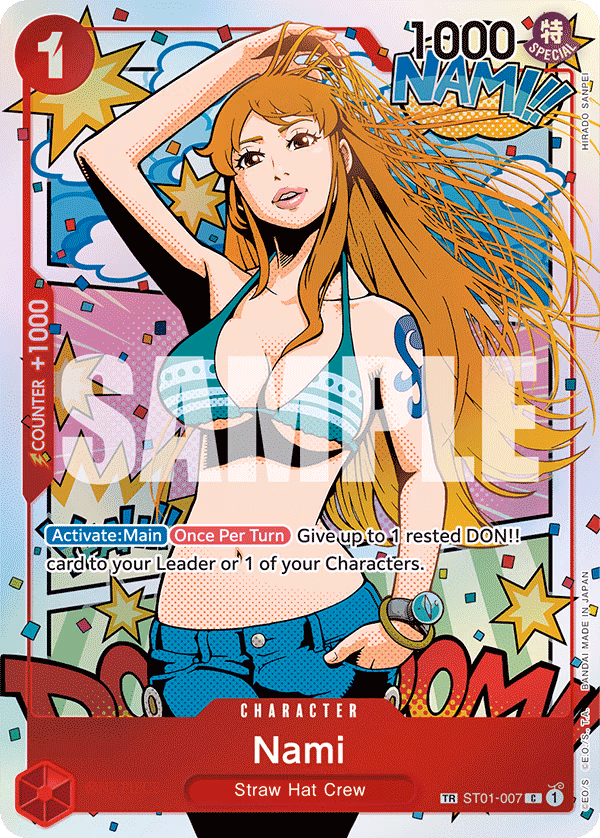 Nami (Treasure Rare) One Piece card (ST01-007, Wings of the Captain)