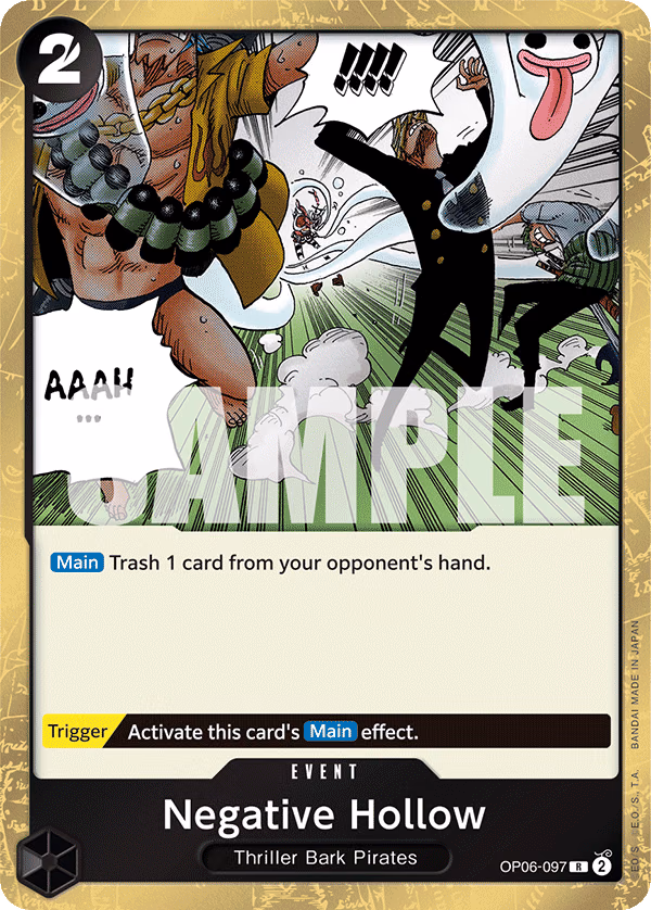 Negative Hollow One Piece card (OP06-097, Wings of the Captain)