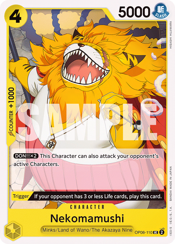 Nekomamushi One Piece card (OP06-110, Wings of the Captain)