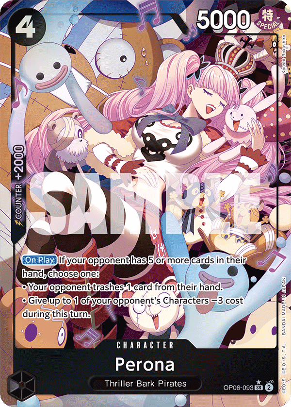 Perona (Alternate Art) One Piece card (OP06-093, Wings of the Captain)