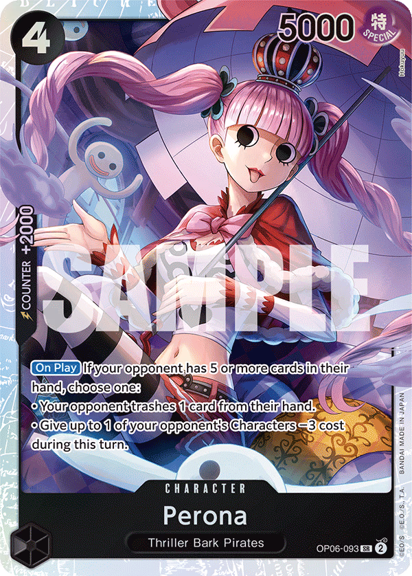 Perona One Piece card (OP06-093, Wings of the Captain)