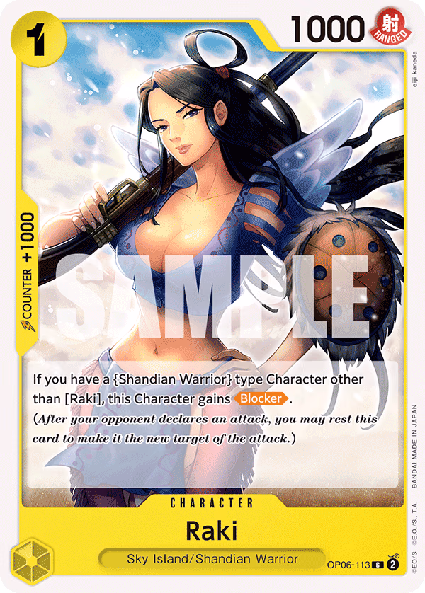 Raki One Piece card (OP06-113, Wings of the Captain)