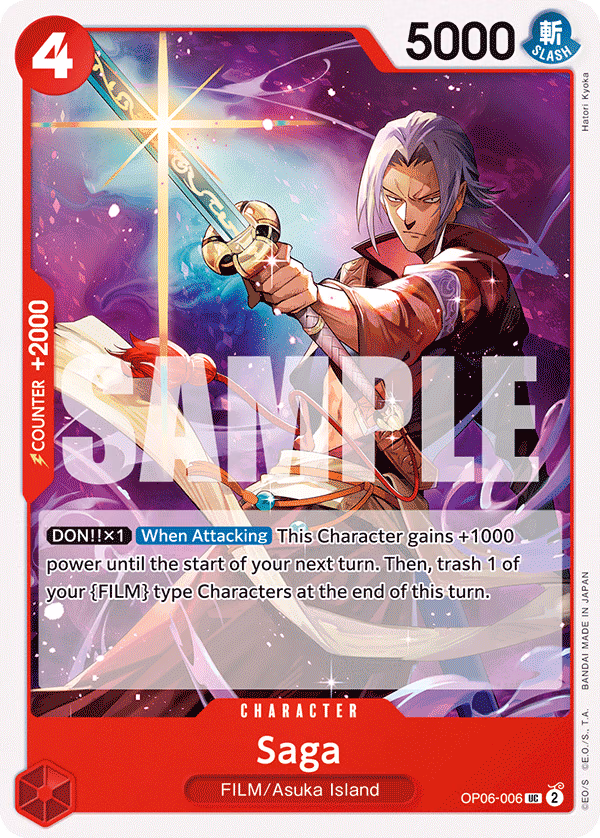 Saga One Piece card (OP06-006, Wings of the Captain)