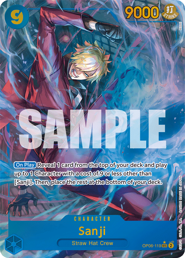 Sanji (Alternate Art) One Piece card (OP06-119, Wings of the Captain)