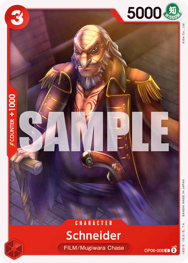 Schneider One Piece card (OP06-008, Wings of the Captain)