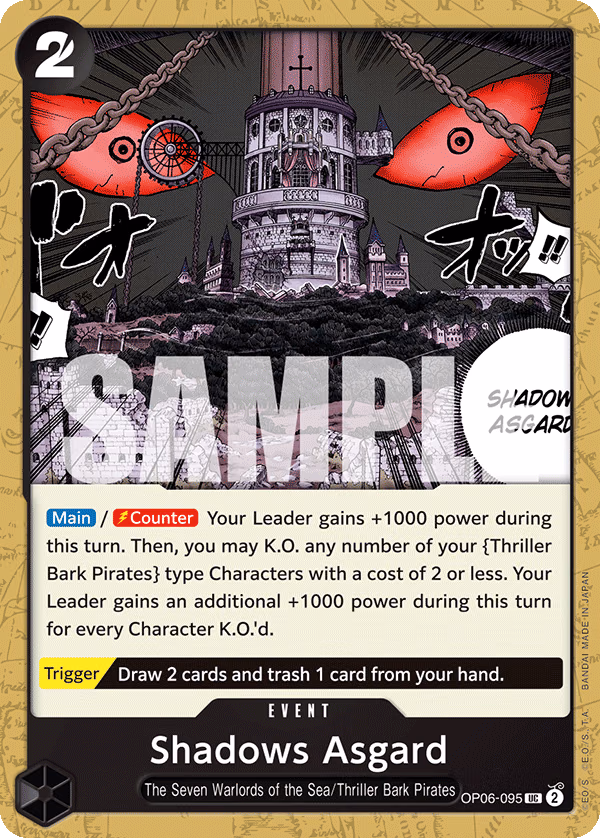 Shadows Asgard One Piece card (OP06-095, Wings of the Captain)