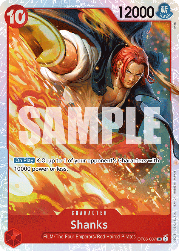 Shanks One Piece card (OP06-007, Wings of the Captain)