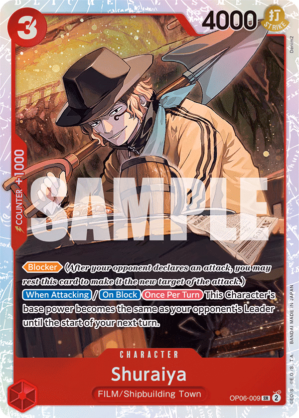 Shuraiya One Piece card (OP06-009, Wings of the Captain)