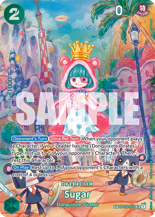Sugar (SP Card) One Piece card (OP04-024, Wings of the Captain)