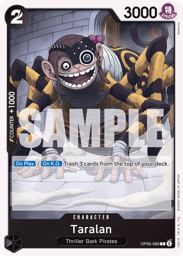 Taralan One Piece card (OP06-089, Wings of the Captain)