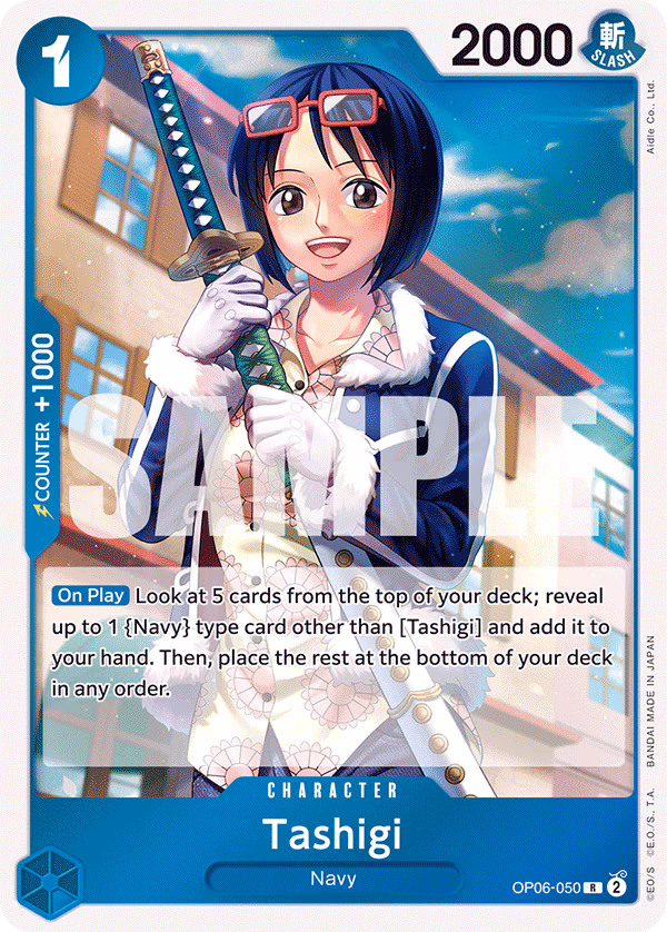 Tashigi One Piece card (OP06-050, Wings of the Captain)