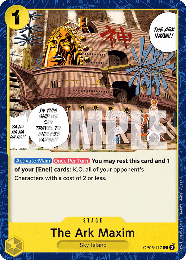 The Ark Maxim One Piece card (OP06-117, Wings of the Captain)