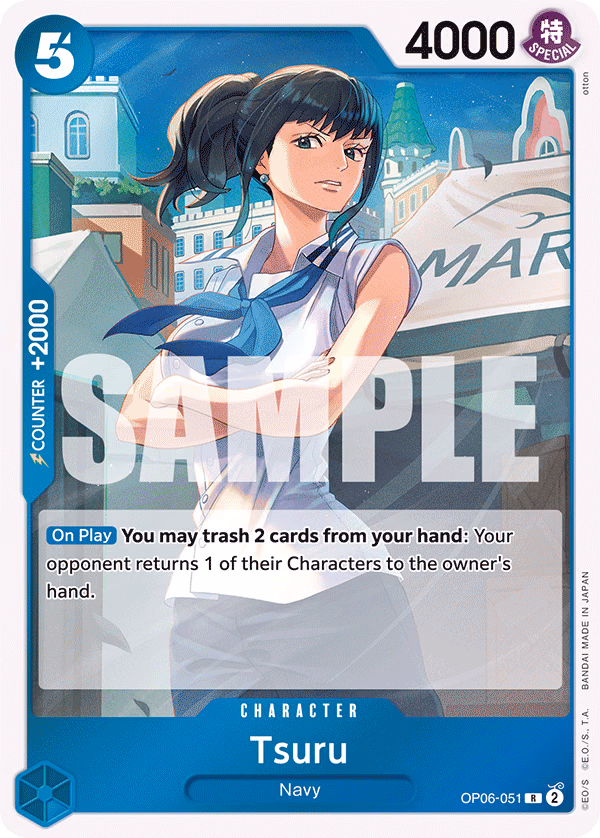 Tsuru One Piece card (OP06-051, Wings of the Captain)