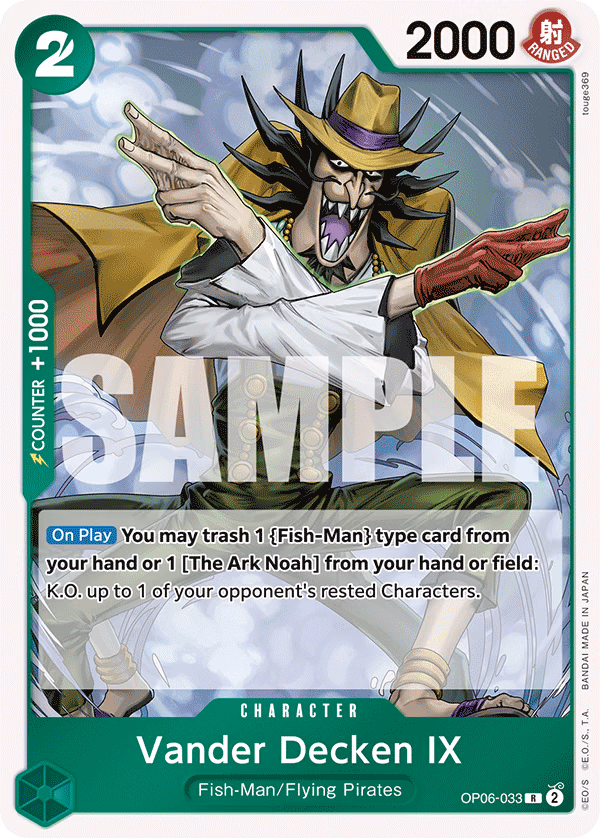 Vander Decken IX One Piece card (OP06-033, Wings of the Captain)