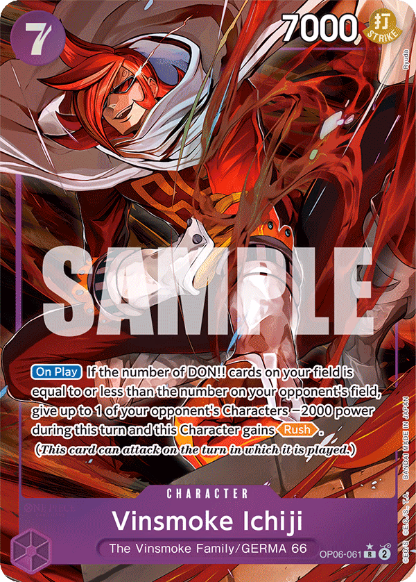 Vinsmoke Ichiji (Alternate Art) One Piece card (OP06-061, Wings of the Captain)