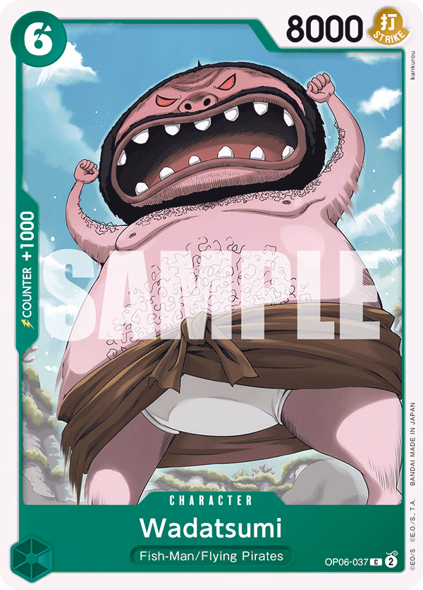 Wadatsumi One Piece card (OP06-037, Wings of the Captain)
