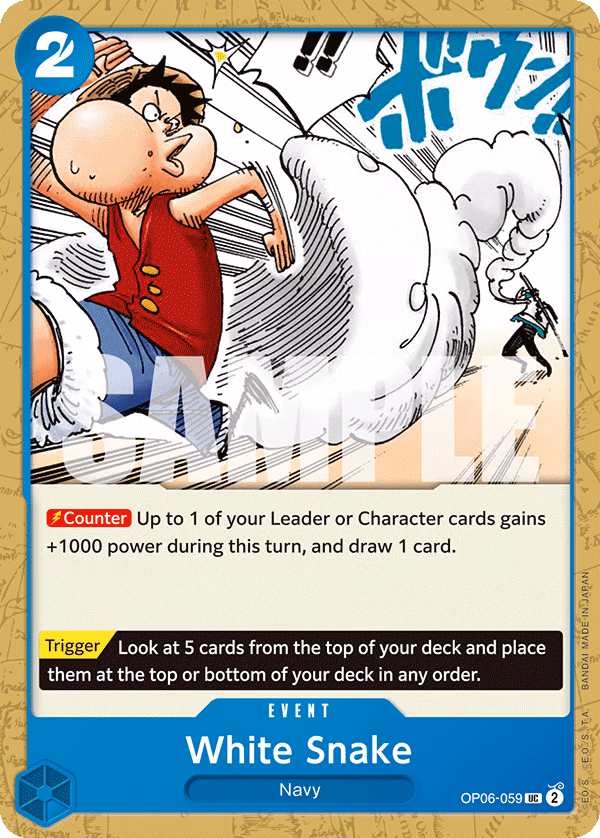 White Snake One Piece card (OP06-059, Wings of the Captain)