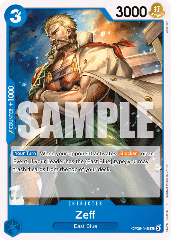 Zeff One Piece card (OP06-048, Wings of the Captain)