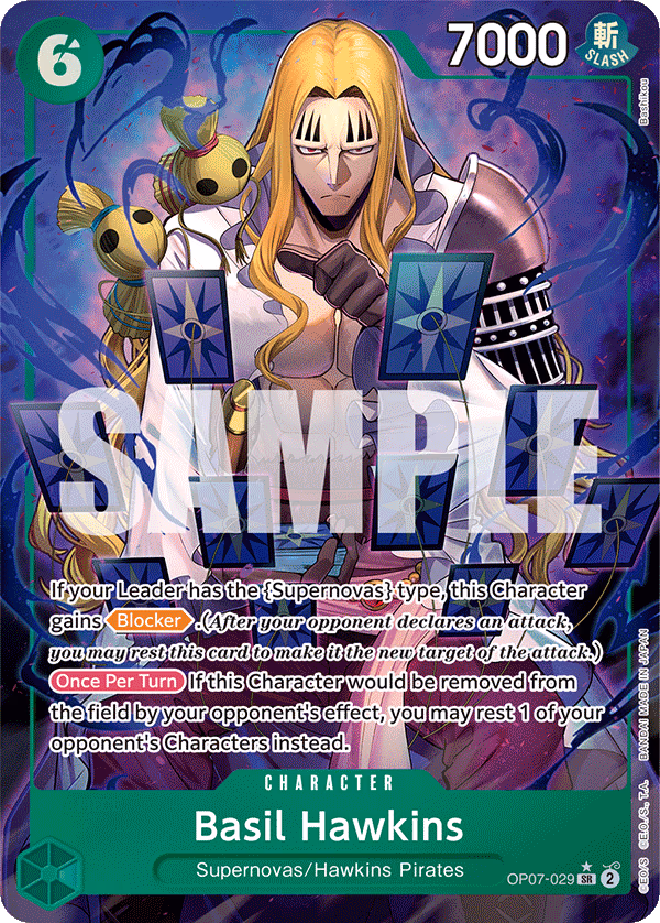 Basil Hawkins (Parallel) One Piece card (OP07-029, 500 Years in the Future)
