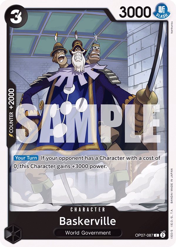 Baskerville One Piece card (OP07-087, 500 Years in the Future)