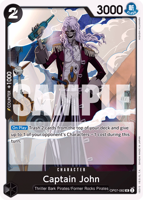 Captain John One Piece card (OP07-082, 500 Years in the Future)