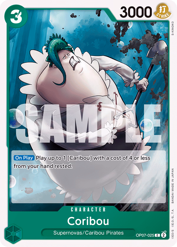 Coribou One Piece card (OP07-025, 500 Years in the Future)