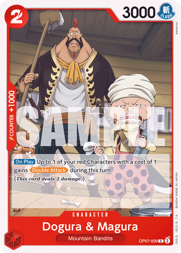 Dogura & Magura One Piece card (OP07-009, 500 Years in the Future)