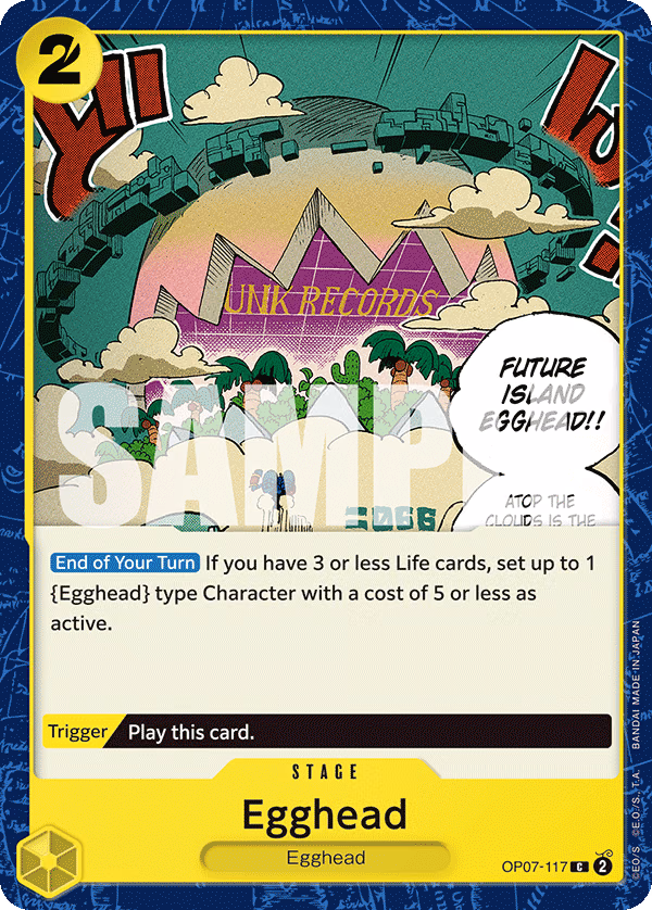 Egghead One Piece card (OP07-117, 500 Years in the Future)