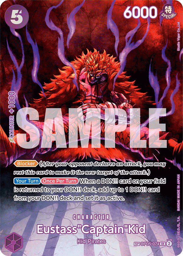 Eustass"Captain"Kid (SP Card) One Piece card (OP05-074, 500 Years in the Future)