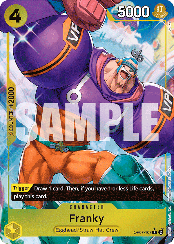 Franky (Parallel) One Piece card (OP07-107, 500 Years in the Future)