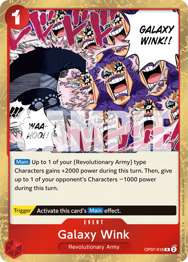 Galaxy Wink One Piece card (OP07-016, 500 Years in the Future)
