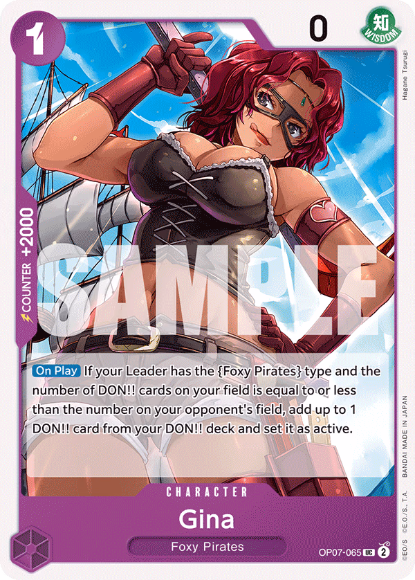 Gina One Piece card (OP07-065, 500 Years in the Future)