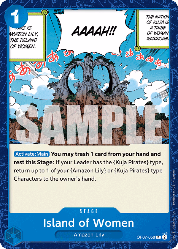 Island of Women One Piece card (OP07-058, 500 Years in the Future)
