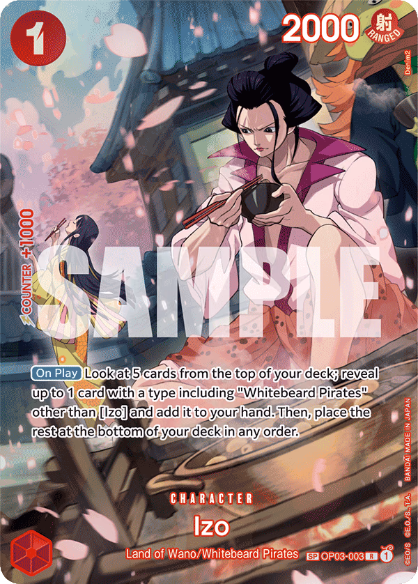 Izo (SP Card) One Piece card (OP03-003, 500 Years in the Future)