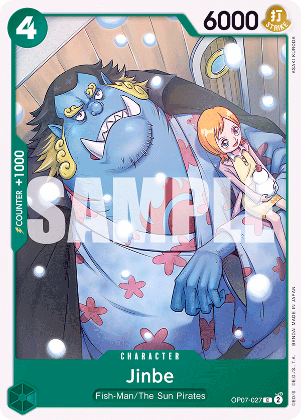 Jinbe One Piece card (OP07-027, 500 Years in the Future)
