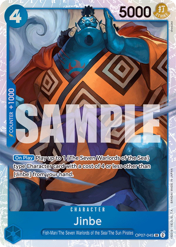 Jinbe One Piece card (OP07-045, 500 Years in the Future)