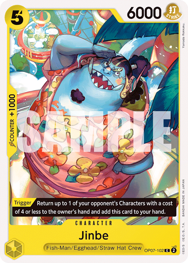 Jinbe One Piece card (OP07-102, 500 Years in the Future)