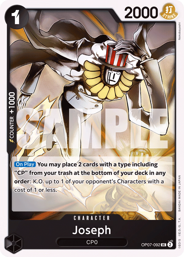 Joseph One Piece card (OP07-092, 500 Years in the Future)