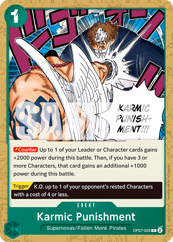 Karmic Punishment One Piece card (OP07-035, 500 Years in the Future)