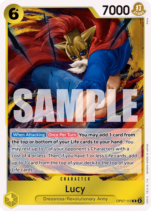 Lucy One Piece card (OP07-112, 500 Years in the Future)