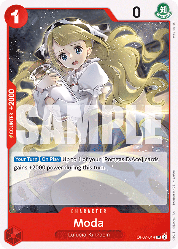 Moda One Piece card (OP07-014, 500 Years in the Future)