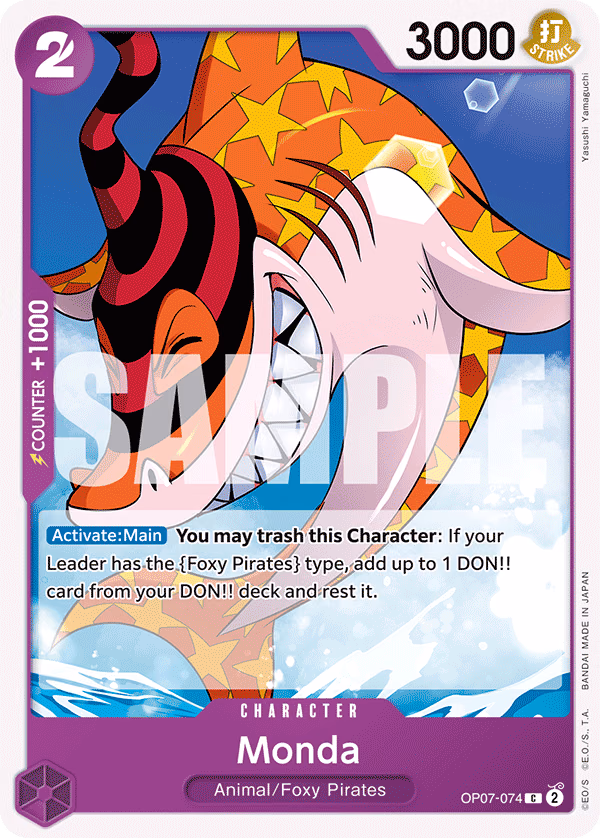 Monda One Piece card (OP07-074, 500 Years in the Future)