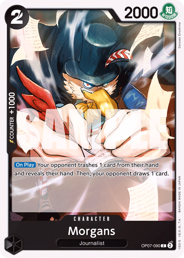 Morgans One Piece card (OP07-090, 500 Years in the Future)