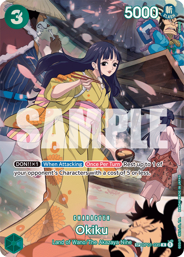 Okiku (SP Card) One Piece card (OP01-035, 500 Years in the Future)